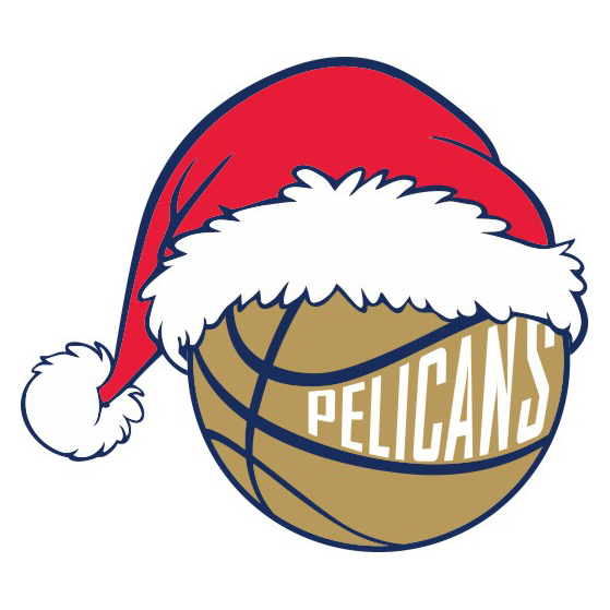 New Orleans Pelicans Basketball Christmas hat logo iron on paper